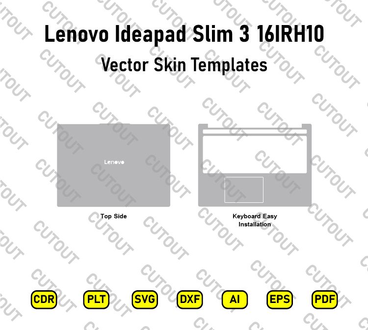Lenovo Ideapad Slim 3 16IRH10 Vector Skin Cut Files