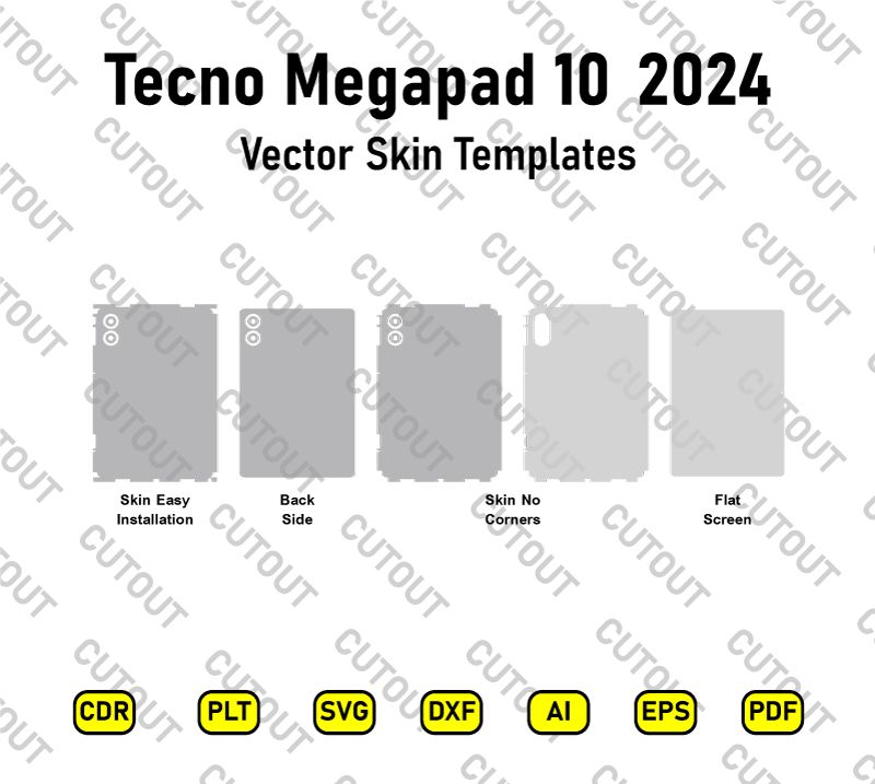 Tecno Megapad 10 2024 Vector Skin Cut Files