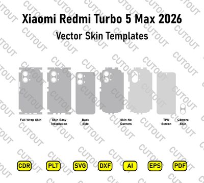 Xiaomi Redmi Turbo 5 Max 2026 Vector Skin Cut Files