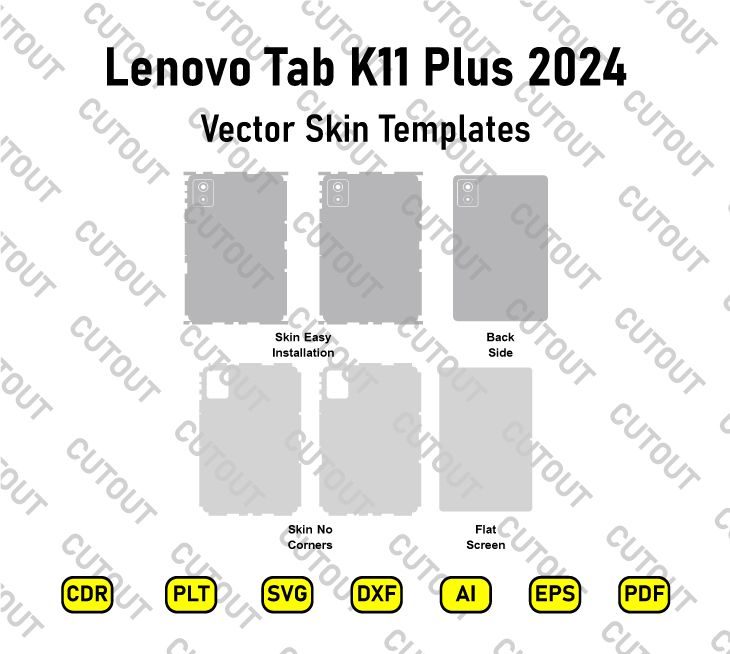 Lenovo Tab K11 Plus 2024 Vector Skin Cut Files