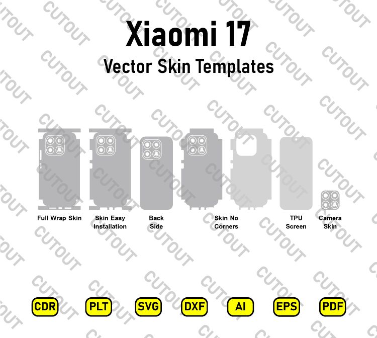Xiaomi 17 Vector Skin Cut Files