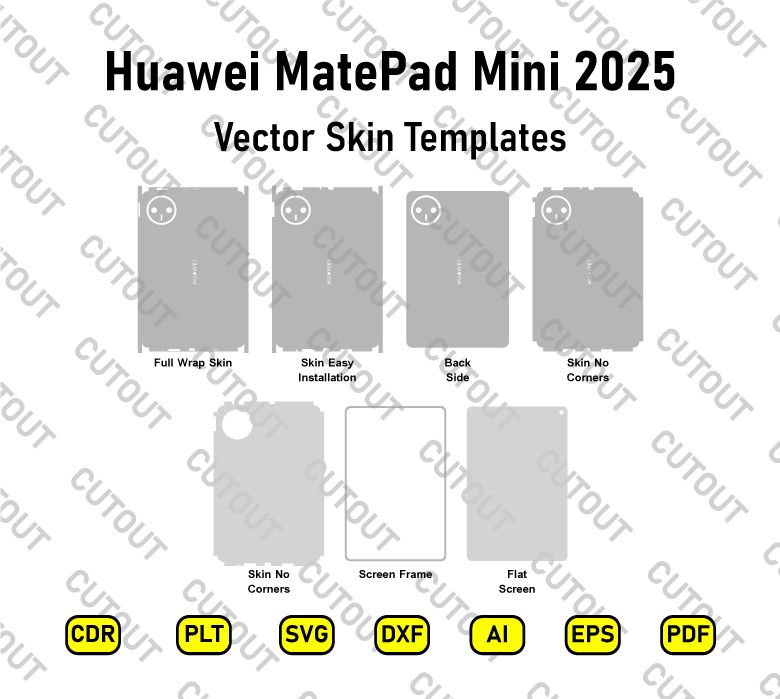 Huawei MatePad Mini 2025 Vector Skin Cut Files