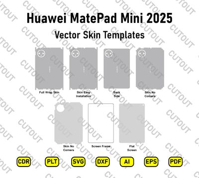 Huawei MatePad Mini 2025 Vector Skin Cut Files