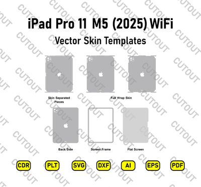 iPad Pro 11 (2025) M5 WIFI Vector Skin Cut Files