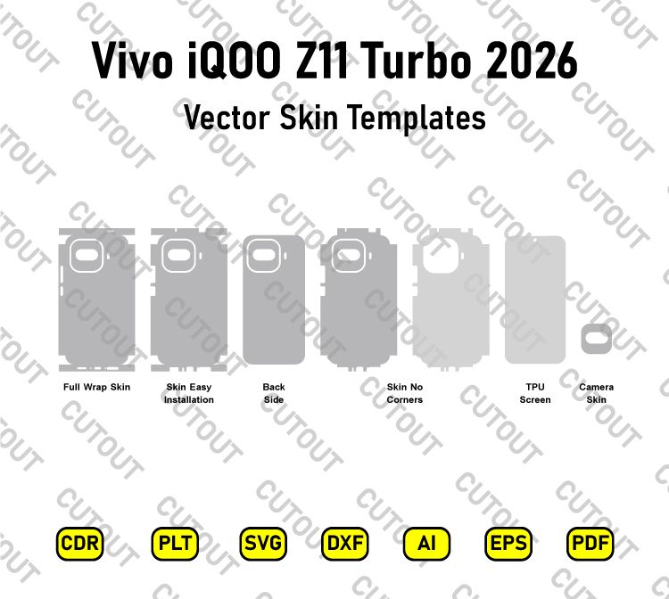 Vivo iQOO Z11 Turbo 2026 Vector Skin Cut Files