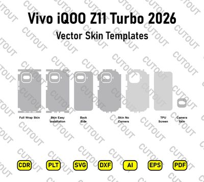 Vivo iQOO Z11 Turbo 2026 Vector Skin Cut Files