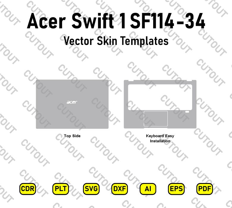 Acer Swift 1 SF114-34 Vector Skin Cut Files