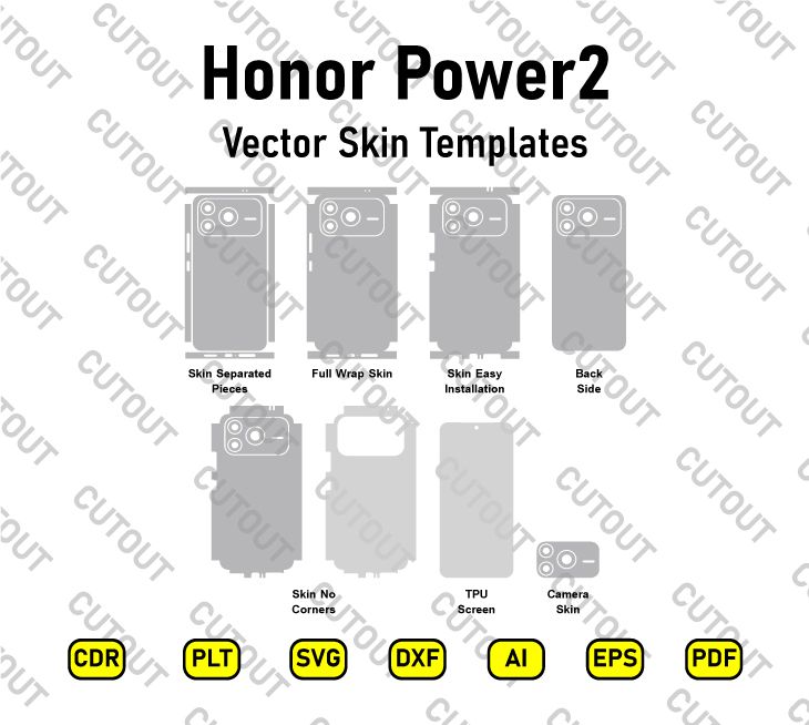 Honor Power 2 Vektor-Skin-Schnittdateien