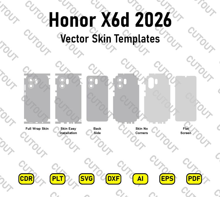 Honor X6d 2026 Vector Skin Cut Files