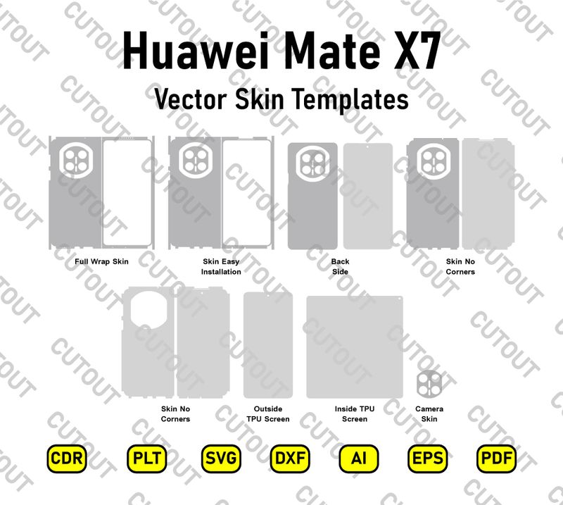Huawei Mate X7 Vector Skin Cut Files