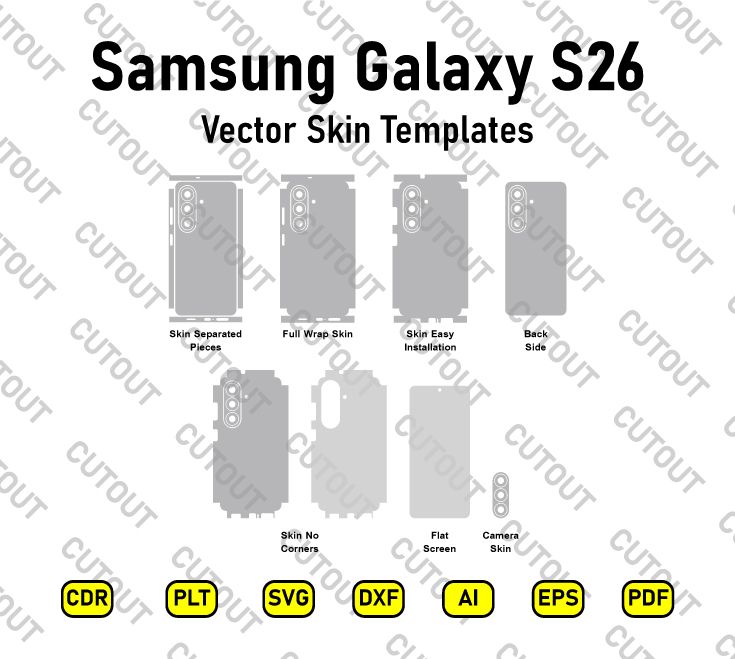 Samsung Galaxy S26 Vector Skin Cut Files
