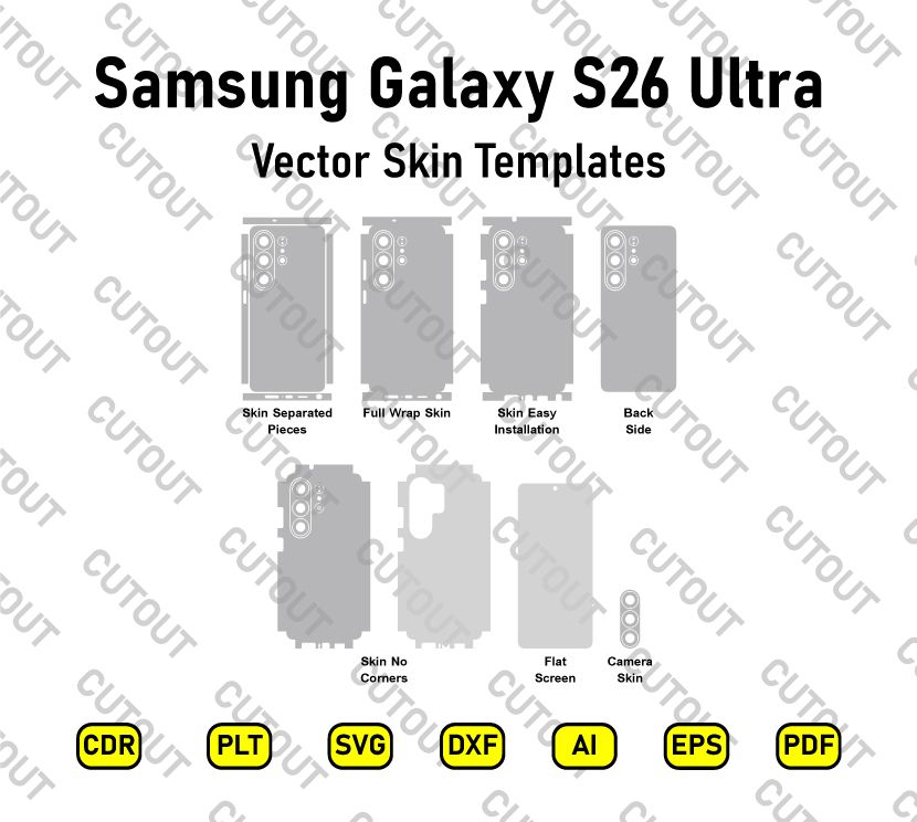 Samsung Galaxy S26 Ultra 2026 Vector Skin Cut Files