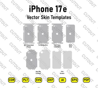 iPhone 17e Vector Skin Cut Files