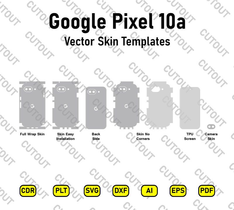 Google Pixel 10a Vector Skin Cut Files