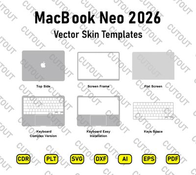 MacBook Neo 2026 Vector Skin Cut Files
