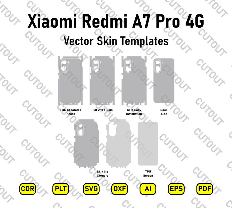 Xiaomi Redmi A7 Pro 4G Vector Skin Cut Files