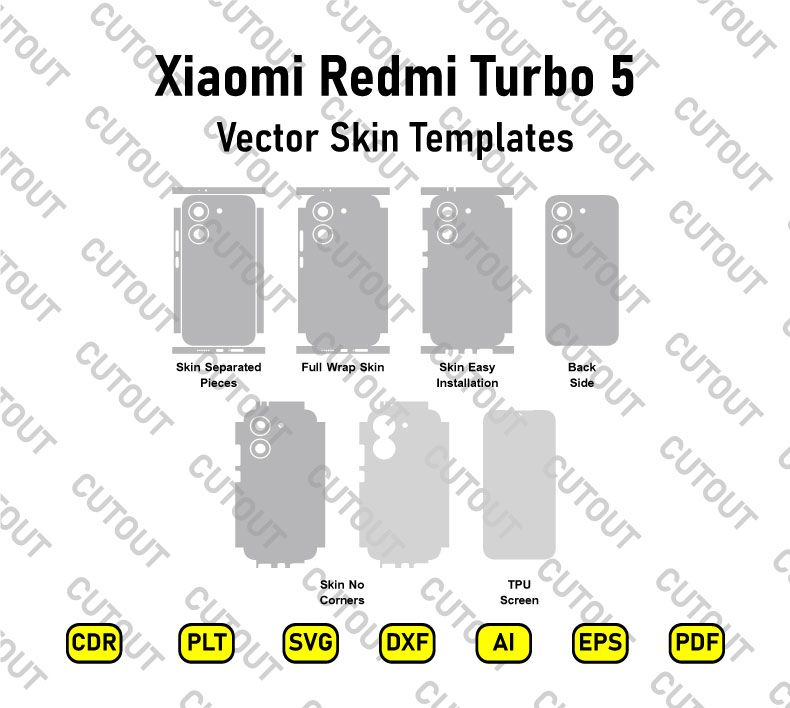 Xiaomi Redmi Turbo 5 Vector Skin Cut Files