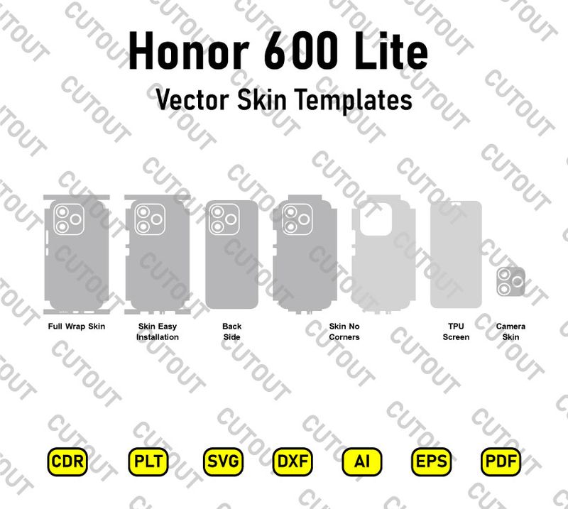 Honor 600 Lite Vector Skin Cut Files