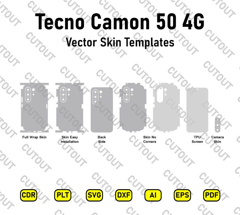 Tecno Camon 50 4G Vector Skin Cut Files