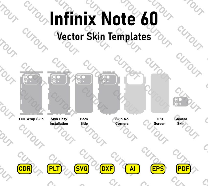 Infinix Note 60 Vector Skin Cut Files