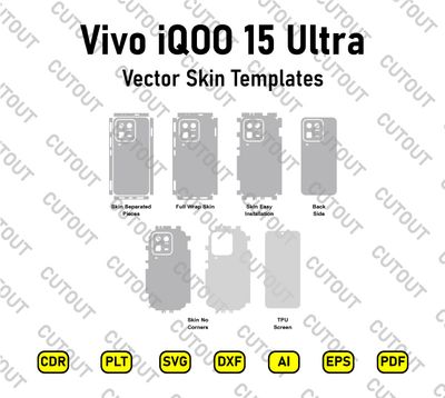 Vivo iQOO 15 Ultra Vector Skin Cut Files