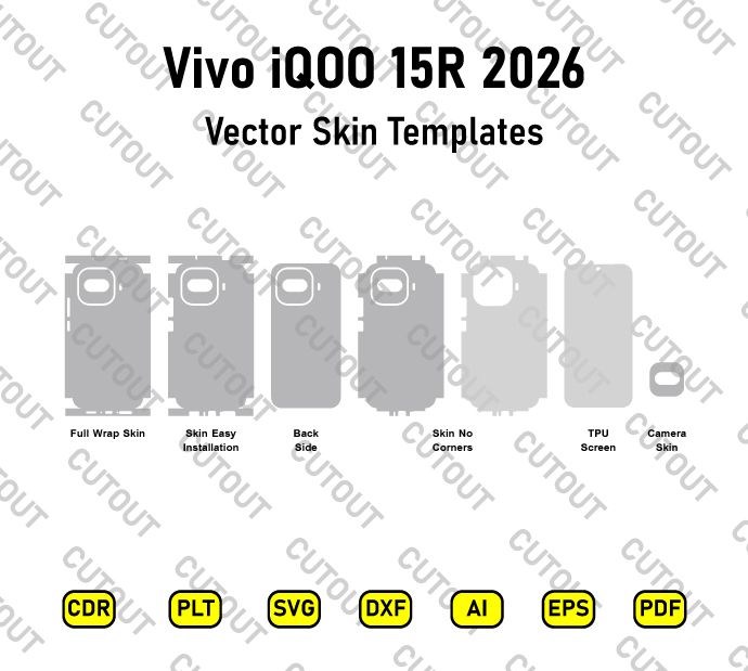 Vivo iQOO 15R 2026 Vector Skin Cut Files