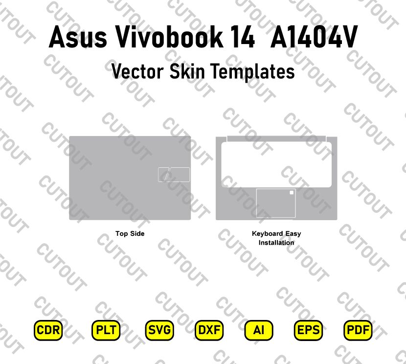 Asus Vivobook 14 A1404V Vector Skin Cut Files
