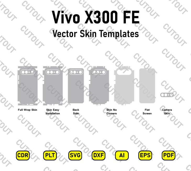Vivo X300 FE Vector Skin Cut Files