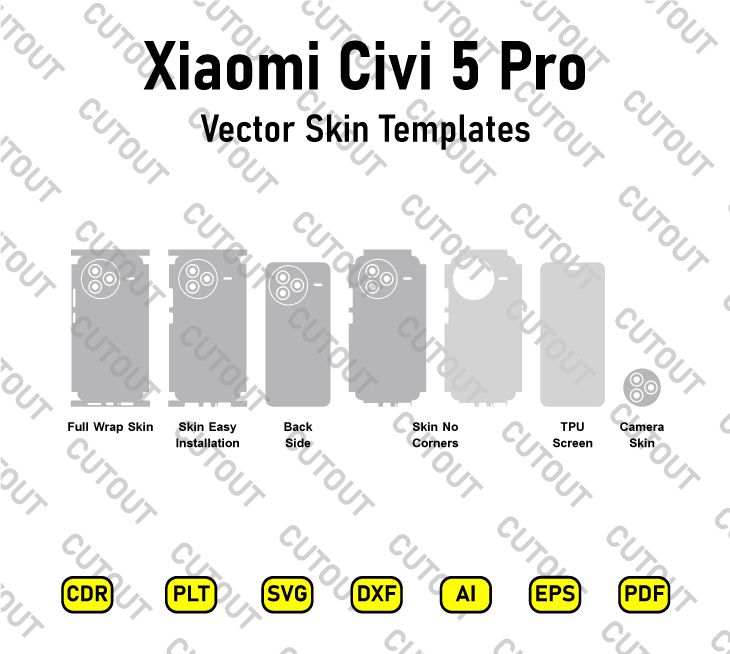 Xiaomi Civi 5 Pro Vector Skin Cut Files