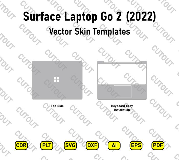 ​Microsoft Surface Laptop Go 2 2022 Vektor-Skin-Schnittdateien