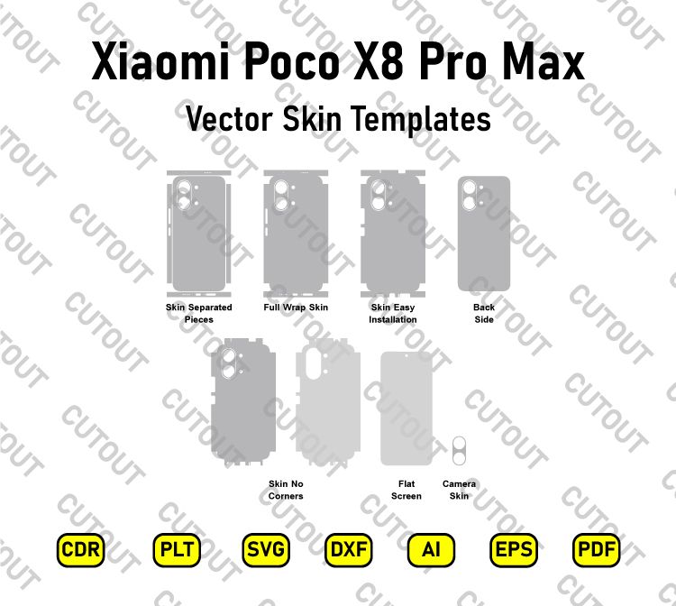 Xiaomi Poco X8 Pro Max Vector Skin Cut Files