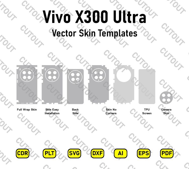 Vivo X300 Ultra Vector Skin Cut Files