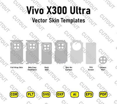 Vivo X300 Ultra Vector Skin Cut Files