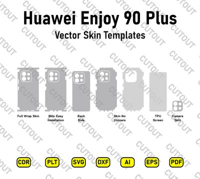 Huawei Enjoy 90 Plus Vector Skin Cut Files