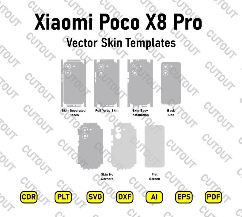 ​Xiaomi Poco X8 Pro Vektor-Skin-Schnittdateien