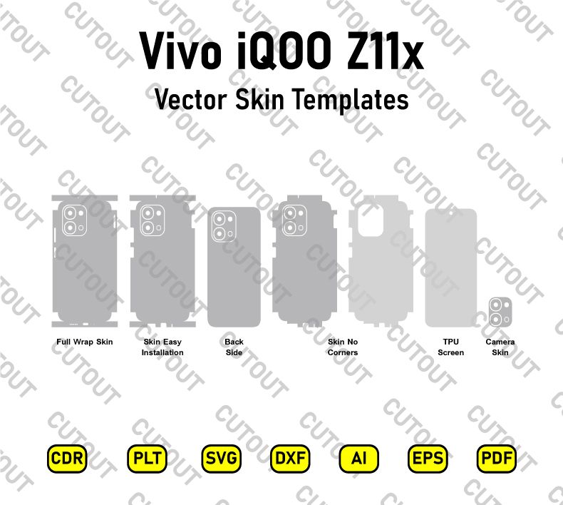 Vivo iQOO Z11x Vector Skin Cut Files