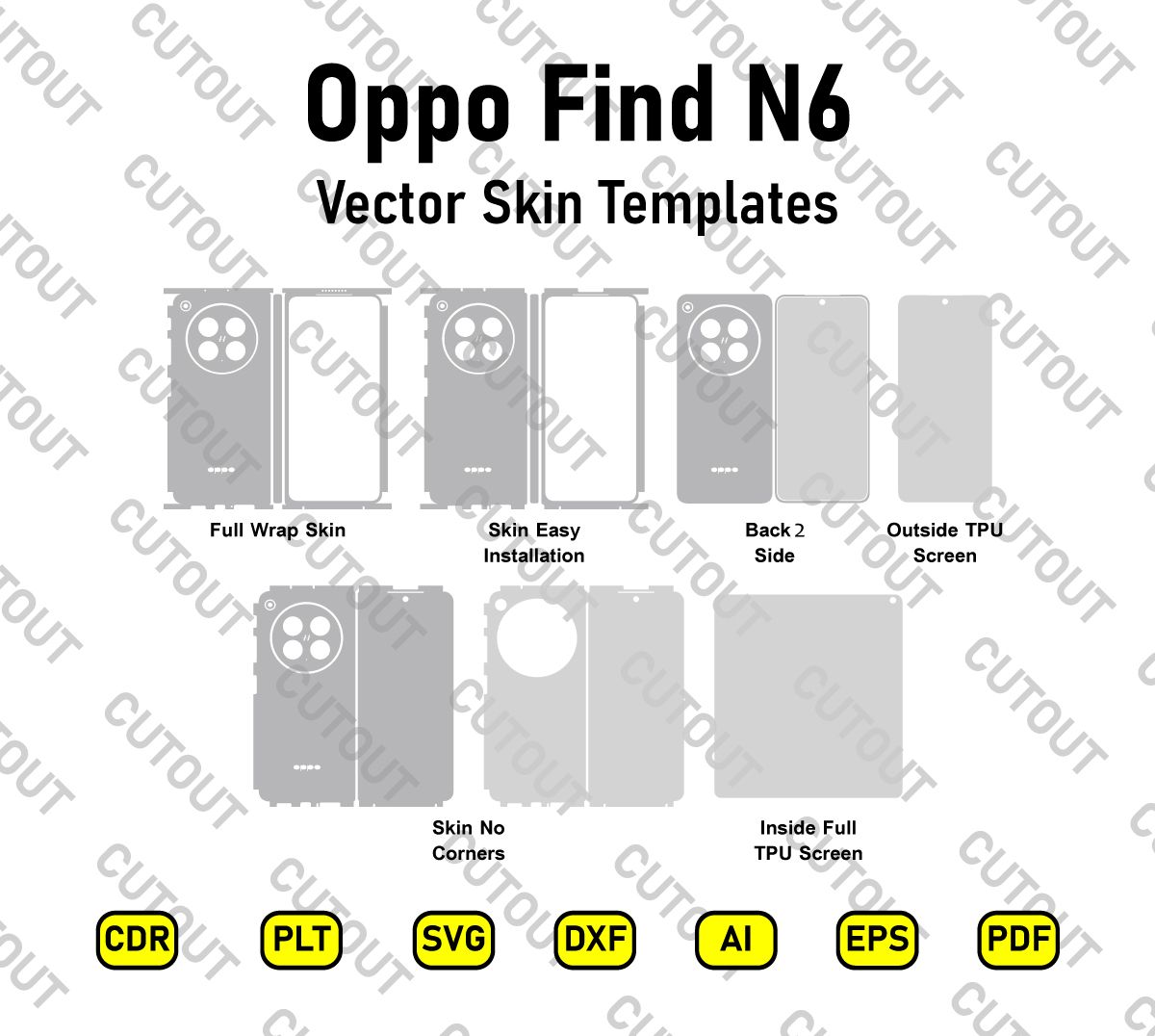 Oppo Find N6 Vector Skin Cut Files