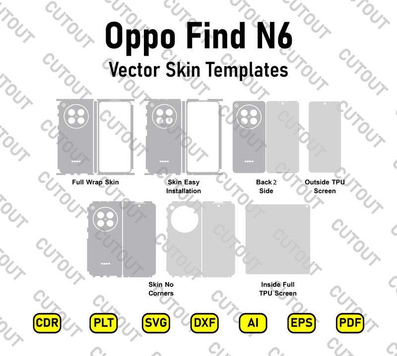 Oppo Find N6 Vector Skin Cut Files
