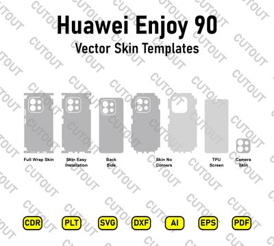 ​Archivos de corte vectorial para vinilo Huawei Enjoy 90