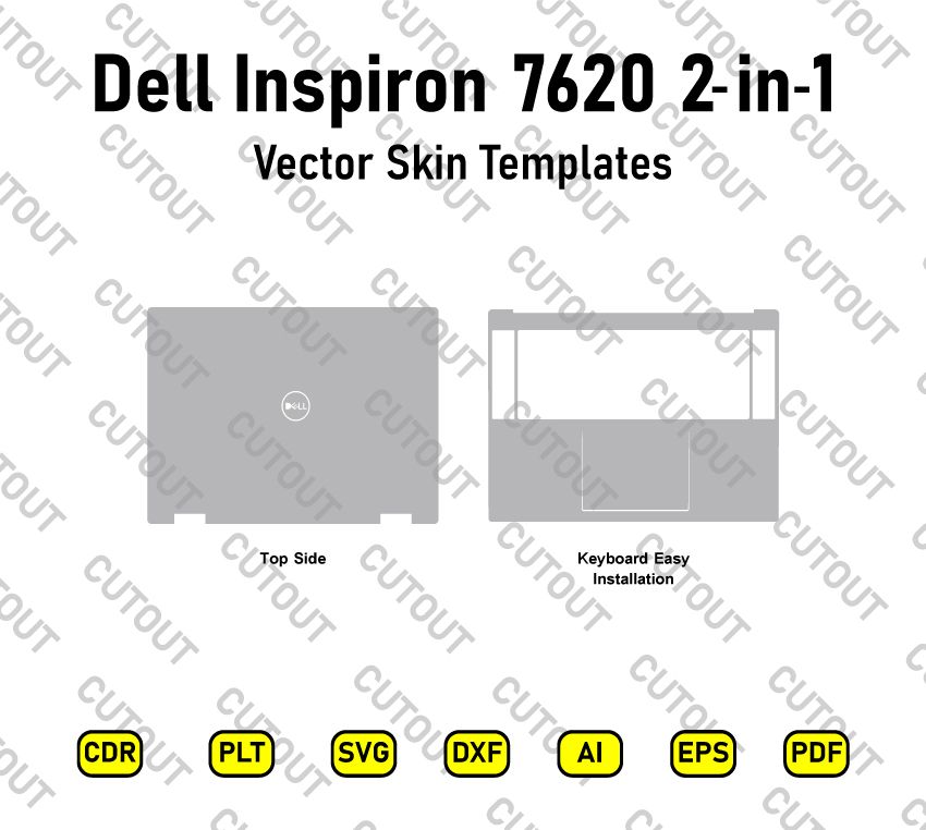 Dell Inspiron 7620 2-in-1 Vector Skin Cut Files