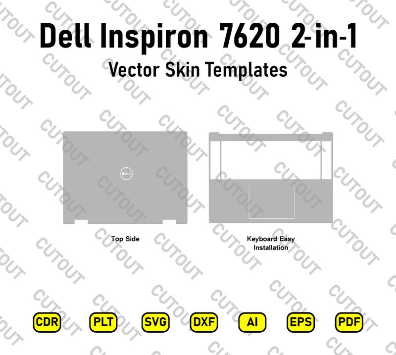 Dell Inspiron 7620 2-in-1 Vector Skin Cut Files