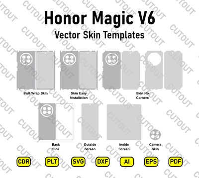 Honor Magic V6 Vector Skin Cut Files