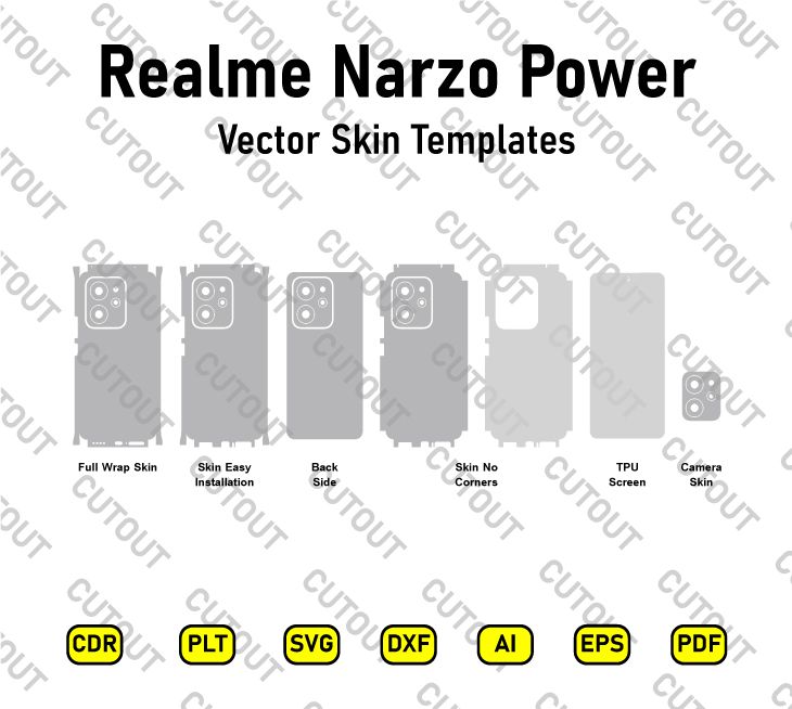 Realme Narzo Power 5G Vector Skin Cut Files