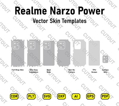 Realme Narzo Power 5G Vector Skin Cut Files