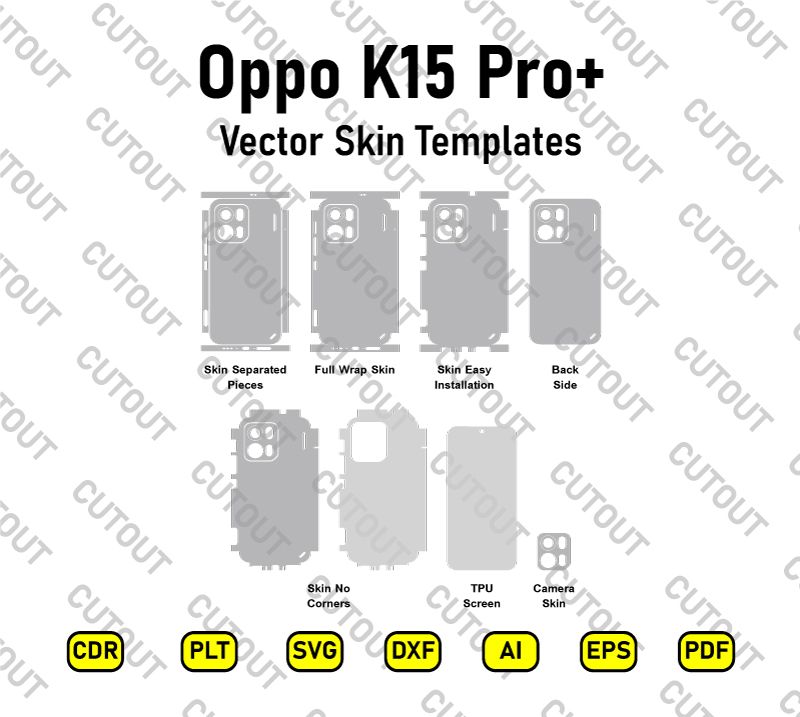 Oppo K15 Pro+ Vector Skin Cut Files