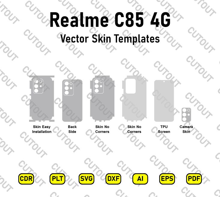 Realme C85 4G Vector Skin Cut Files