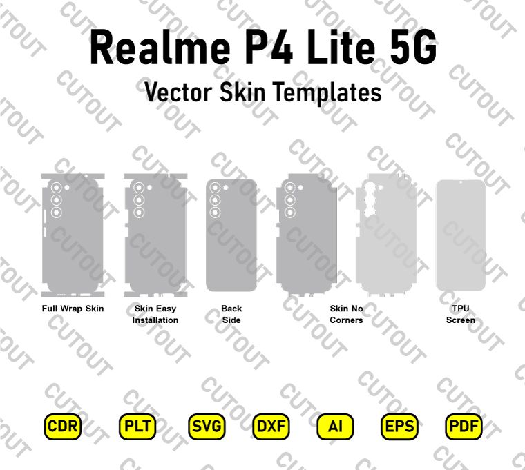 Realme P4 Lite 5G Vector Skin Cut Files