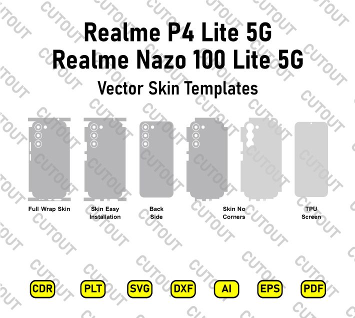 Realme P4 Lite 5G -Realme Narzo 100 Lite 5G Vector Skin Cut Files