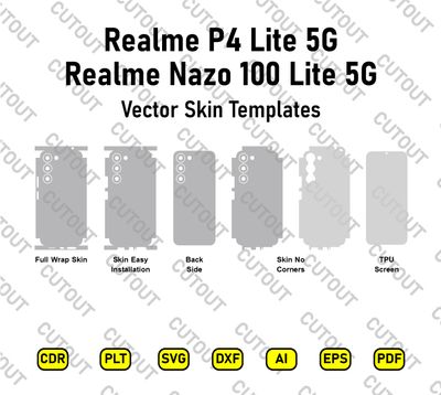Realme P4 Lite 5G -Realme Narzo 100 Lite 5G Vector Skin Cut Files