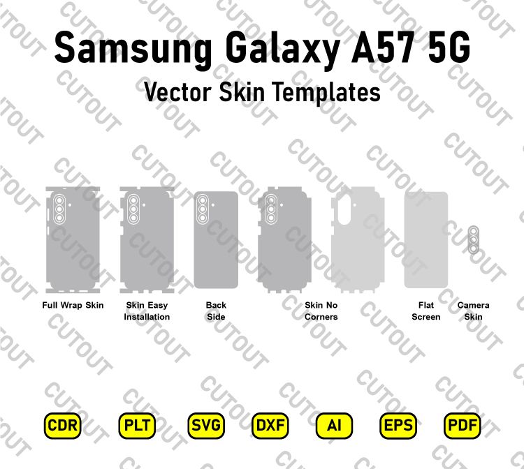 Samsung Galaxy A57 5G Vector Skin Cut Files